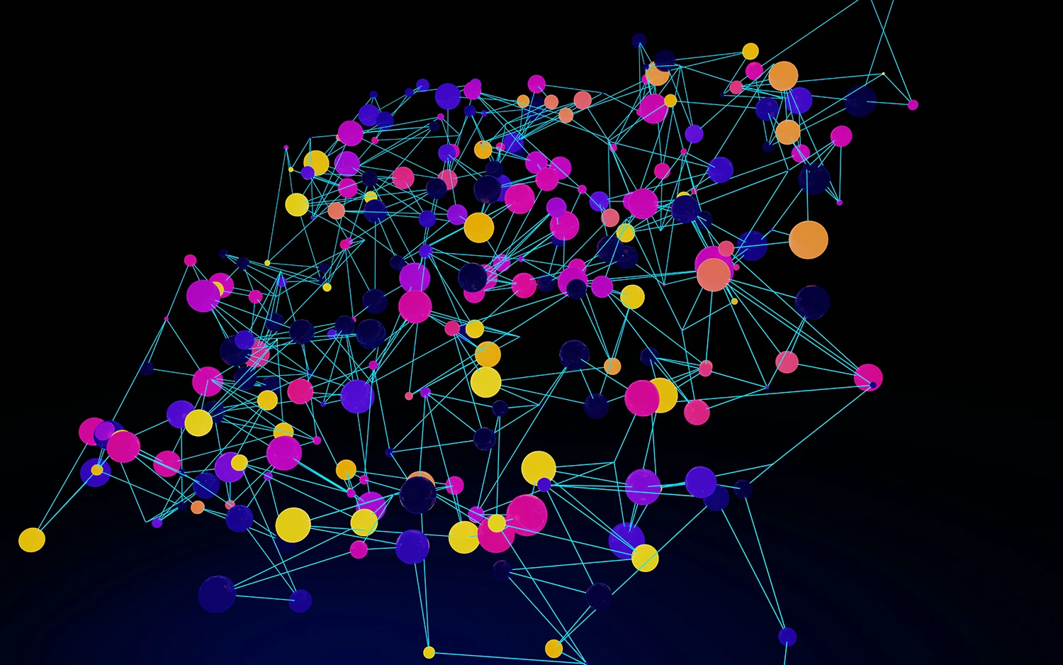 Abstract image of a network of connected dots